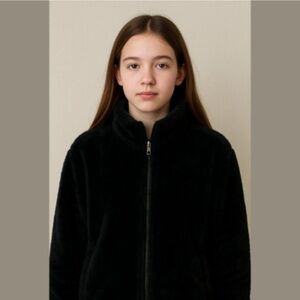 Carolina Colors Girls Extra Large Faux Fur Black Kids